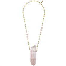 Load image into Gallery viewer, Hiddenite Spodumene Kunzite, Sphene & Morganite Necklace