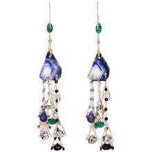 Load image into Gallery viewer, Shibori Sapphire Earring