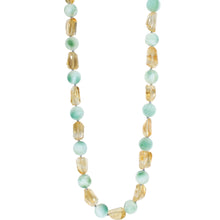 Load image into Gallery viewer, Sybil Collar in Green Angelite Cat’s Eye & Citrine