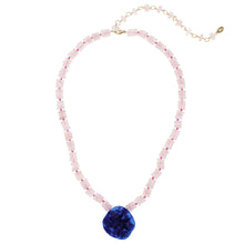 Load image into Gallery viewer, Rockhound Candy Necklace Rose Quartz &amp; Blueberry Azurite
