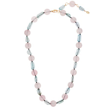 Load image into Gallery viewer, Sybil Collar in Rose Quartz & Aquamarine