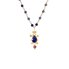 Load image into Gallery viewer, 14k Signal Sapphire & Pink Tourmaline