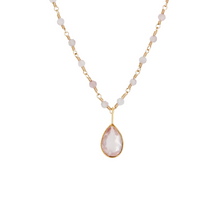 Load image into Gallery viewer, 14k Tear Drop Rose Quartz