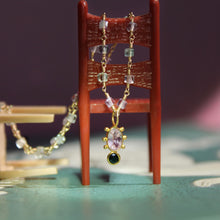 Load image into Gallery viewer, 14k Mini Spur Morganite & Black Moissanite
