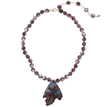 Load image into Gallery viewer, Rockhound Necklace Stick Turkish Agate & Lepidolite
