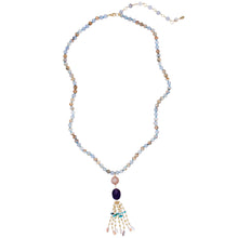 Load image into Gallery viewer, Sundial Sautoir Chalcedony, Amethyst & Yellow Sapphire
