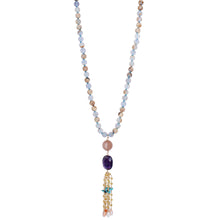 Load image into Gallery viewer, Sundial Sautoir Chalcedony, Amethyst & Yellow Sapphire