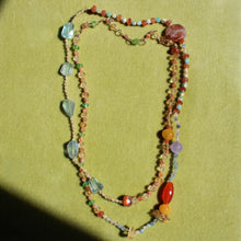 Load image into Gallery viewer, Patchwork Gemstone Necklace Sun
