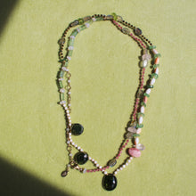 Load image into Gallery viewer, Patchwork Gemstone Necklace Lily Pad