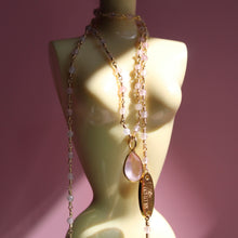 Load image into Gallery viewer, 14k Tear Drop Rose Quartz