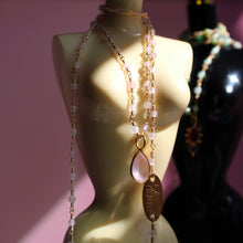 Load image into Gallery viewer, 14k Tear Drop Rose Quartz