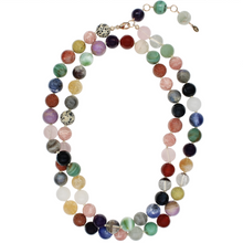 Load image into Gallery viewer, 7&Sun Extended Strata Multi Gem Necklace