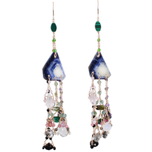 Load image into Gallery viewer, Shibori Sapphire Earring
