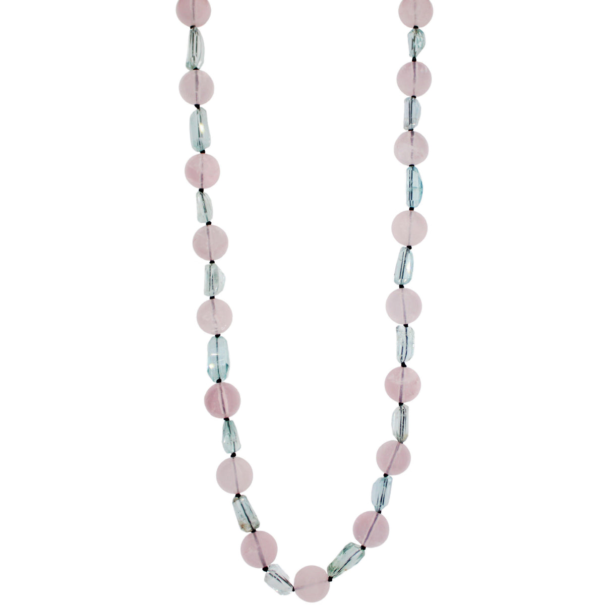 Sybil Collar in Rose Quartz & Aquamarine