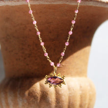 Load image into Gallery viewer, 18k Sacred Charm Amethyst Evil Eye
