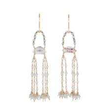 Load image into Gallery viewer, Gem Basket Earring in Topaz, Pearl and Gemstones
