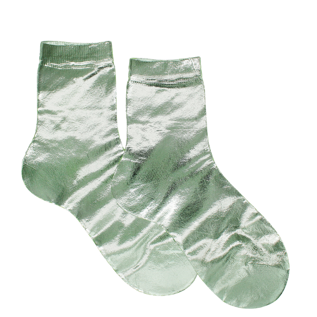 Maria La Rosa Laminated One Silk Sock Bright Green