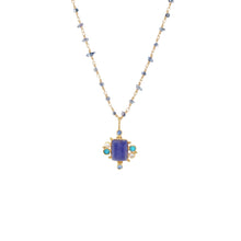 Load image into Gallery viewer, 18k Sacred Charm Armonia Tanzanite, Sapphire &amp; Turquoise
