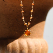 Load image into Gallery viewer, 18k Sacred Charm Sun Carnelian
