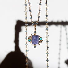 Load image into Gallery viewer, 18k Sacred Charm Armonia Tanzanite, Sapphire &amp; Turquoise
