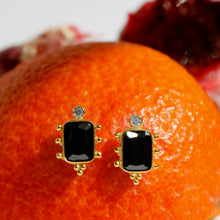 Load image into Gallery viewer, 14k Sacred Stud Earring Black Spinel
