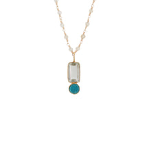 Load image into Gallery viewer, 14k Charm Exclamation in Topaz &amp; Apatite
