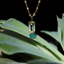 Load image into Gallery viewer, 14k Charm Exclamation in Topaz &amp; Apatite

