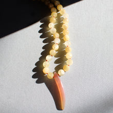 Load image into Gallery viewer, Rockhound Candy Necklace Selenite &amp; Hydrogrossular Garnet
