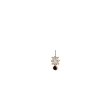 Load image into Gallery viewer, 14k Mini Spur Morganite &amp; Black Moissanite
