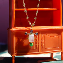 Load image into Gallery viewer, 14k New Viaggio in Moonstone, Green Copper Turquoise &amp; Tanzanite
