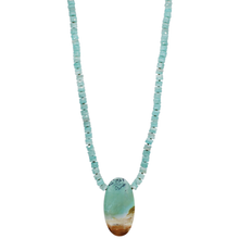 Load image into Gallery viewer, Rockhound Necklace Petrified Opalized Wood &amp; Amazonite
