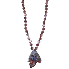 Load image into Gallery viewer, Rockhound Necklace Stick Turkish Agate &amp; Lepidolite
