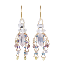 Load image into Gallery viewer, Gem Lock-It Earring Rose Quartz, Gemstones &amp; Sapphire
