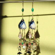 Load image into Gallery viewer, Shibori Sapphire Earring
