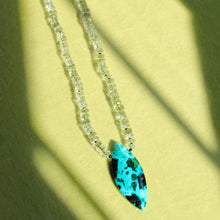 Load image into Gallery viewer, Rockhound Necklace Electric Chrysocolla &amp; Prasiolite
