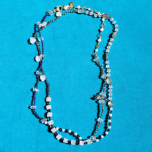 Load image into Gallery viewer, Patchwork Gemstone Necklace Moon
