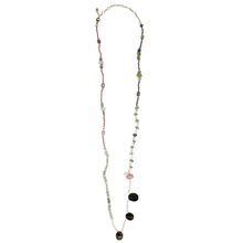 Load image into Gallery viewer, Patchwork Gemstone Necklace Lily Pad

