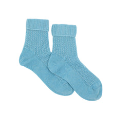 Load image into Gallery viewer, Maria La Rosa Kid Mohair Ankle Sock Light Blue
