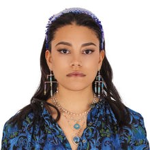 Load image into Gallery viewer, Maria La Rosa Blue Tweed Headband
