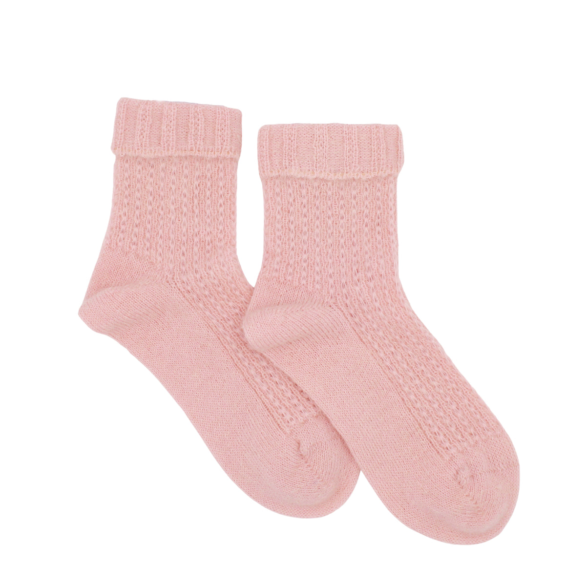 Maria La Rosa Kid Mohair Ankle Sock Pink