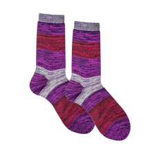 Load image into Gallery viewer, Maria La Rosa Marled Wool Sock Purple
