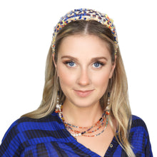 Load image into Gallery viewer, Maria La Rosa Tweed Hairband in March Blue
