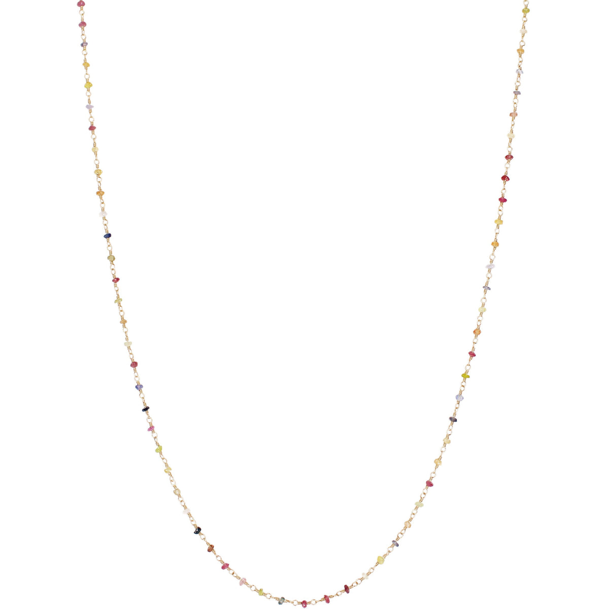 Sacred Strand Necklace Rainbow Sapphire
