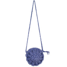 Load image into Gallery viewer, Maria La Rosa Arnica Irisé Crochet Bag in Pale Blue
