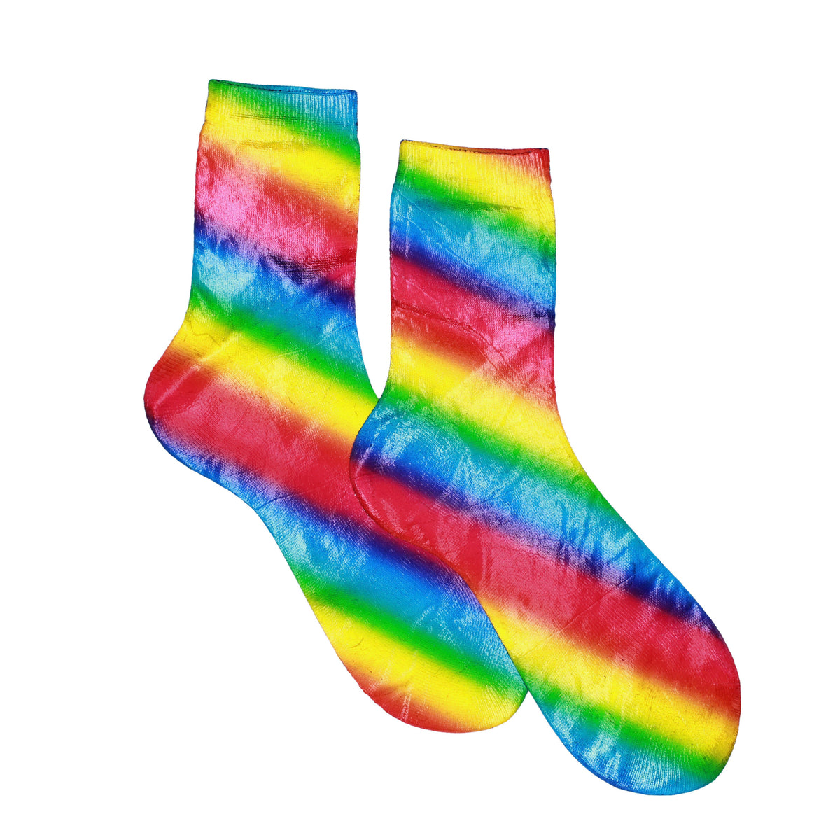 Maria La Rosa Laminated Sock Disco Rainbow