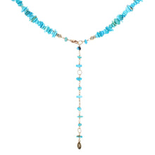 Load image into Gallery viewer, Lone Mountain Turquoise &amp; Cake Glass Necklace
